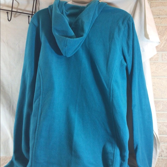 Cute Woman’s Sz Lg LOUNGE By MAURICES Teal, Long Slv, Full Zip Fleece Jacket - Picture 3 of 10